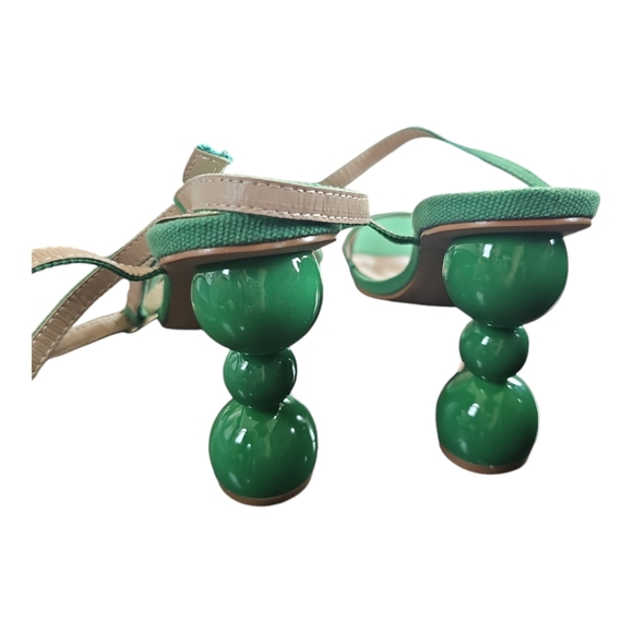 Nasty Gal Linen Two Part Balls Green Size 6 - Picture 6 of 9